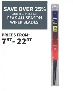 Co-op Peak all season wiper blades offer