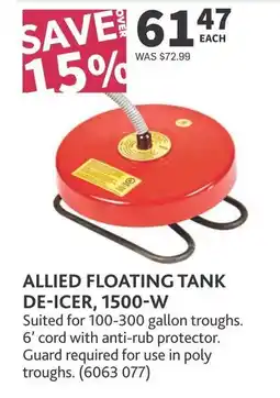 Co-op Allied floating tank de-icer, 1500-w offer