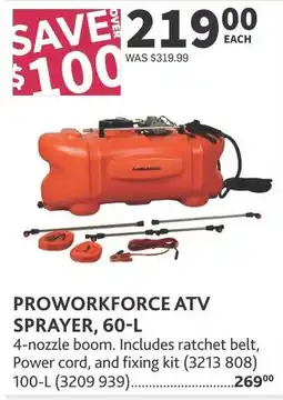 Co-op Proworkforce atv sprayer offer