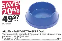 Co-op Allied heated pet water bowl offer