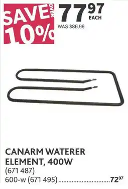 Co-op Canarm waterer element, 400w offer