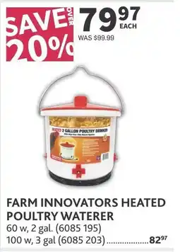 Co-op Farm Innovators heated poultry waterer offer