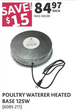 Co-op Poultry Waterer Heated Base 125W offer