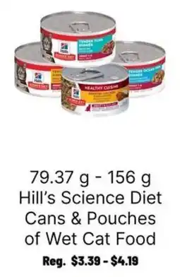 Ren’s Pets Depot Hill's Science Diet Cans & Pouches of Wet Cat Food offer