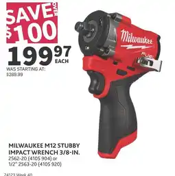 Co-op Milwaukee m12 stubby impact wrench 3/8-in. offer