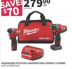 Co-op Milwaukee m12 fuel hammer drill/impact combo offer