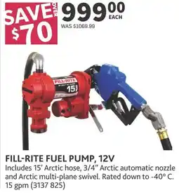 Co-op Fill-Rite fuel pump 12v offer