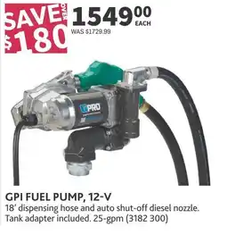 Co-op Gpi fuel pump 12-v offer