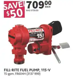 Co-op Fill-rite fuel pump, 115-v offer