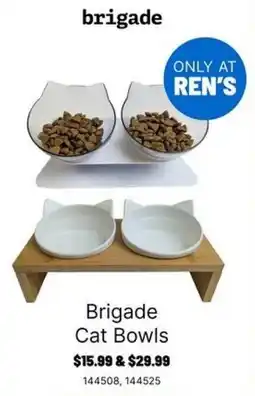 Ren’s Pets Depot Brigade Cat Bowls offer