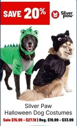 Ren’s Pets Depot Silver Paw Halloween Dog Costumes offer