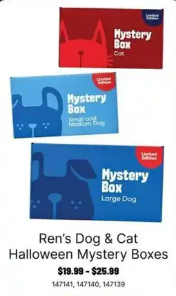 Ren’s Pets Depot Ren's Dog & Cat Halloween Mystery Boxes offer