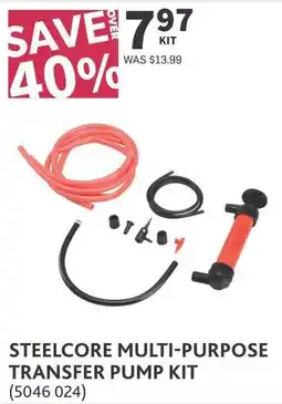 Co-op Steelcore multi-purpose transfer pump kit offer
