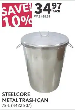 Co-op Steelcore metal trash can offer