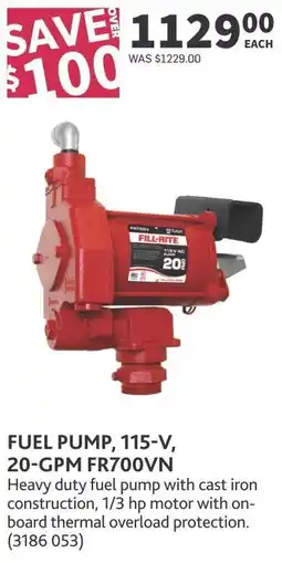 Co-op Fill-Rite fuel pump 115-v 20-gpm fr700vn offer