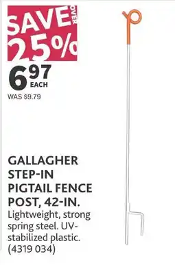 Co-op Gallagher step-in pigtails fence post offer