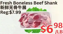 Farm Fresh Supermarket Fresh Boneless Beef Shank offer