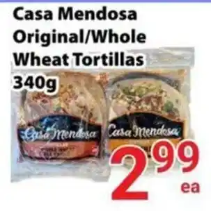 Casa Mendosa Original/Whole Wheat Tortillas