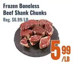 United Supermarket Frozen Boneless Beef Shank Chunks offer