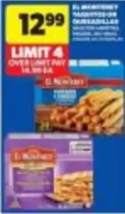 Wholesale Club El Monterey traditional quesadillas offer