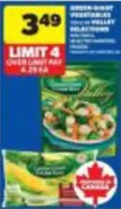 Wholesale Club green giant vegetables offer