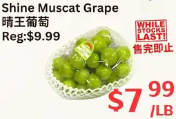 Farm Fresh Supermarket Shine Muscat Grape offer