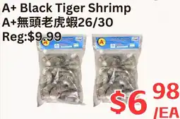 Farm Fresh Supermarket A+ black tiger shrimp offer