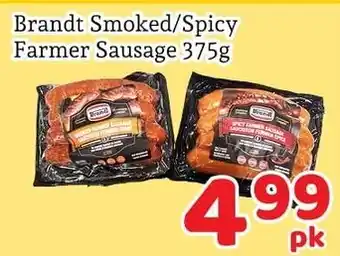 Brandt Smoked/Spicy Farmer Sausage