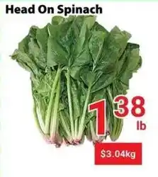 Nations Fresh Foods Head On Spinach offer