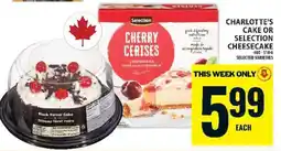 Food Basics Charlotte's Cake or Selection Cheesecake offer