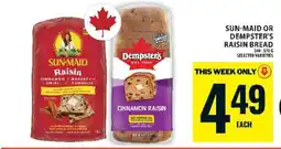 Food Basics Sun-Maid or Dempster's Raisin Bread offer
