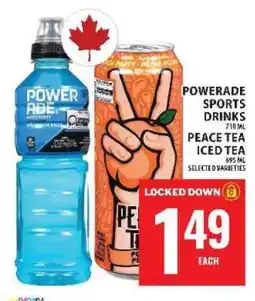 Food Basics Powerade Sports Drinks / Peace Tea Iced Tea offer