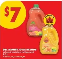 No Frills del monte juice blends offer