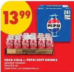 No Frills Coca-Cola or Pepsi soft drinks offer