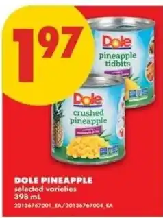 No Frills Dole pineapple selected varieties offer