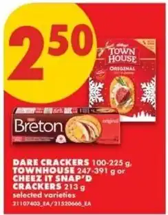 No Frills Dare Crackers Townhouse Cheez It Snap'd Crackers offer