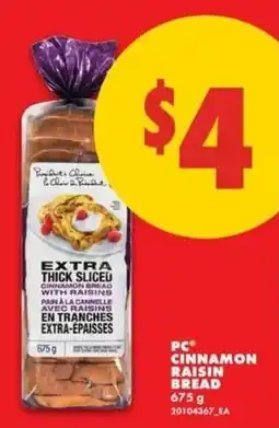 No Frills PC cinnamon raisin bread offer
