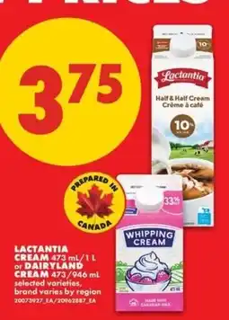 No Frills Lactantia cream offer