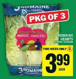 Food Basics ROMAINE HEARTS offer