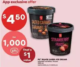 No Frills PC black label ice cream offer
