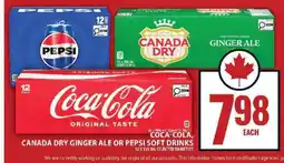 Food Basics Canada Dry Ginger Ale or Pepsi Soft Drinks offer