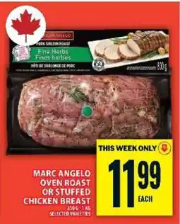 Food Basics Marc Angelo Oven Roast or Stuffed Chicken Breast offer