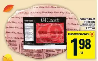 Cook's Ham Portion