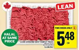 Food Basics Lean Ground Beef Family Pack offer