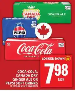 Food Basics Coca-Cola, Canada Dry Ginger Ale or Pepsi Soft Drinks offer