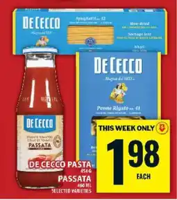 Food Basics De Cecco Pasta/Passata offer