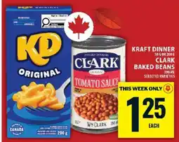 Food Basics Kraft Dinner or Clark Baked Beans offer