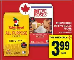 Food Basics ROBIN HOOD or FIVE ROSES FLOUR offer