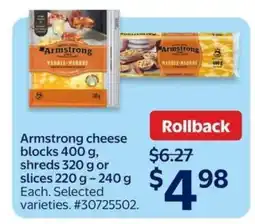 Walmart ARMSTRONG Cheese offer