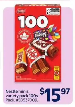 Walmart Nestlé minis variety pack 100s offer